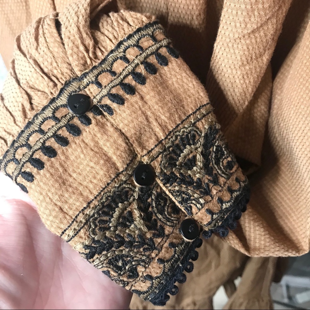 Free People Embroidered Long Sleeve Mini Dress - Picture 5 of 8